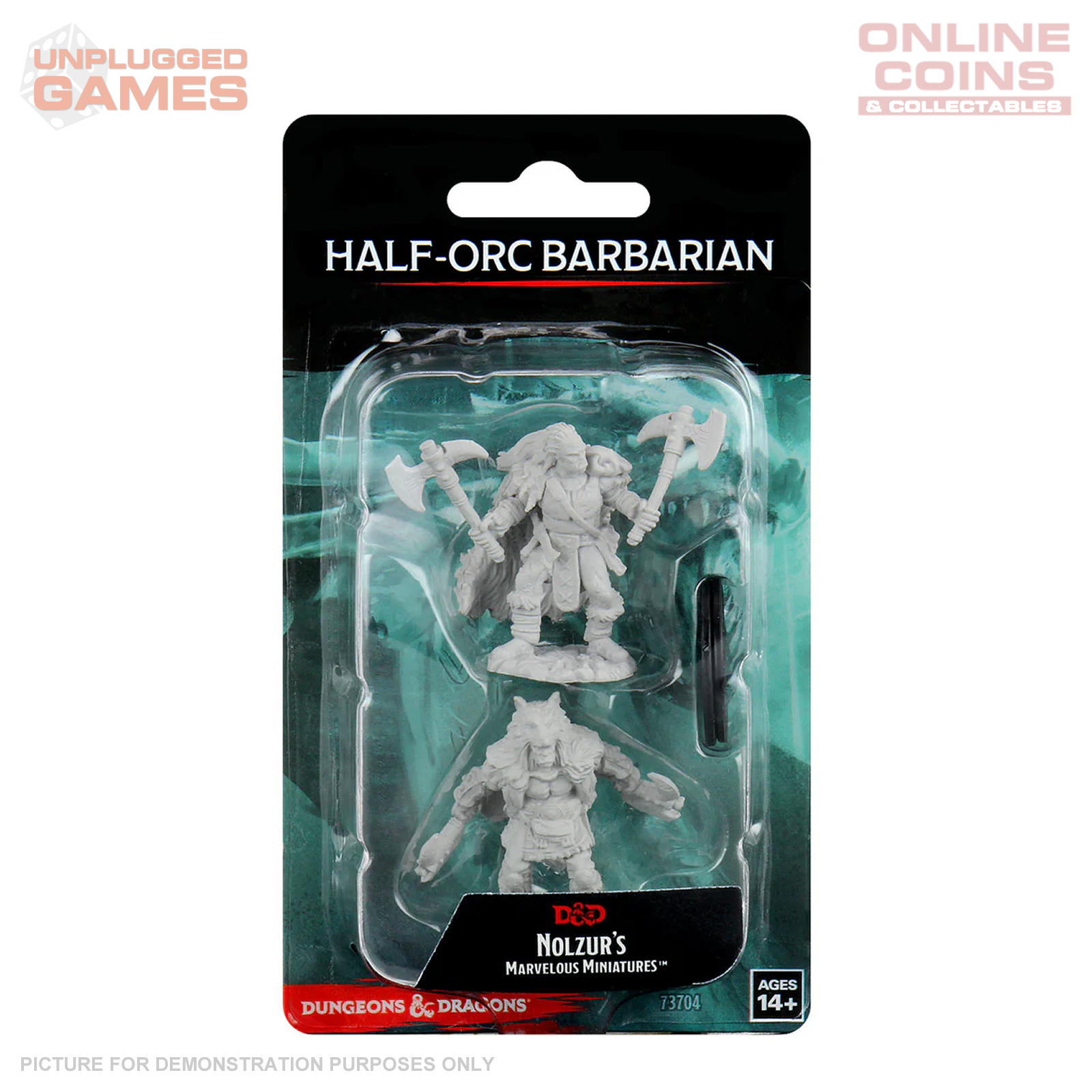 D&D Nolzurs Marvelous Unpainted Miniatures Male Half Orc Barbarian